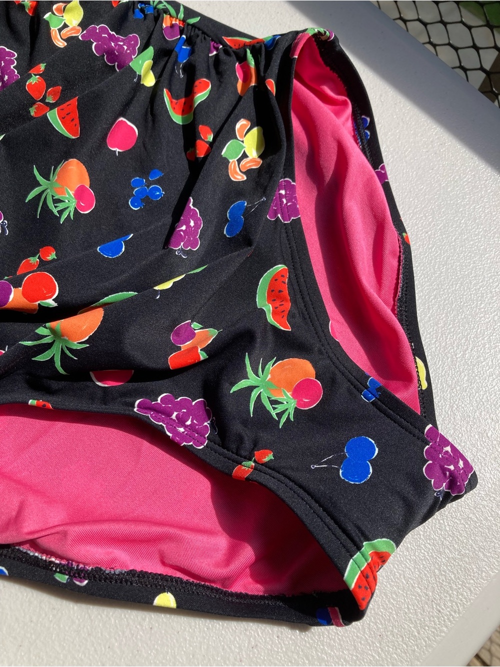 NWT Kate Spade Black One Piece Swimsuit Colorful Fruit Print Bathing Suit - Picture 6 of 16